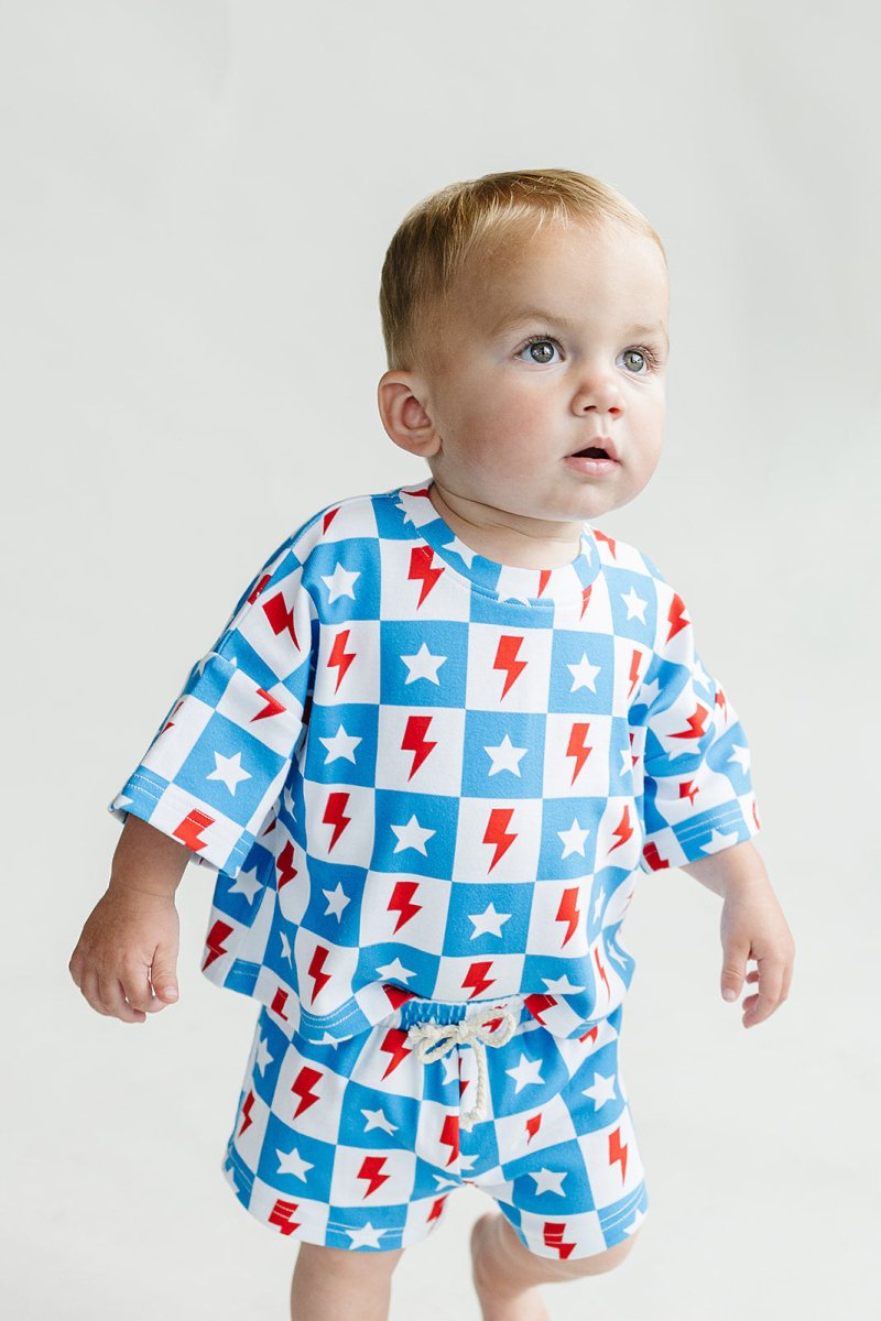 Shorts Set | Checks & Stars - LITTLE RAD THINGS