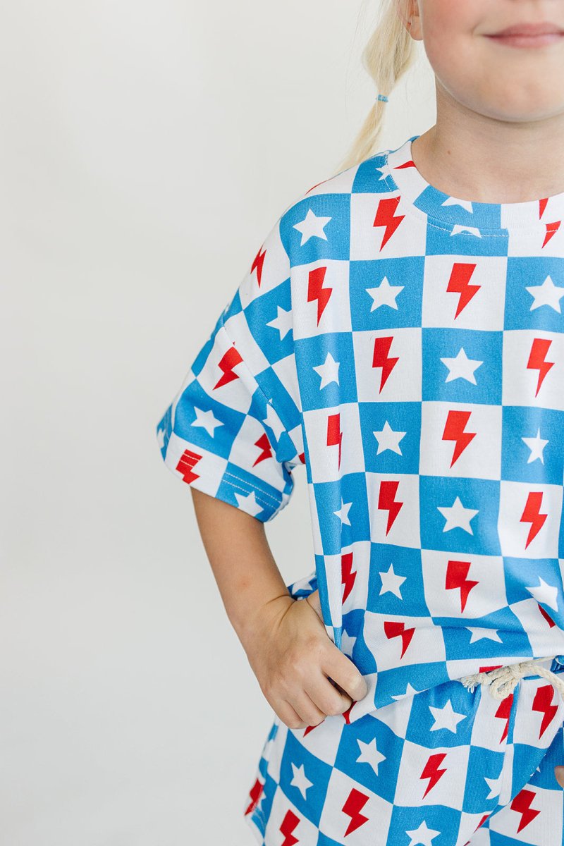 Shorts Set | Checks & Stars - LITTLE RAD THINGS