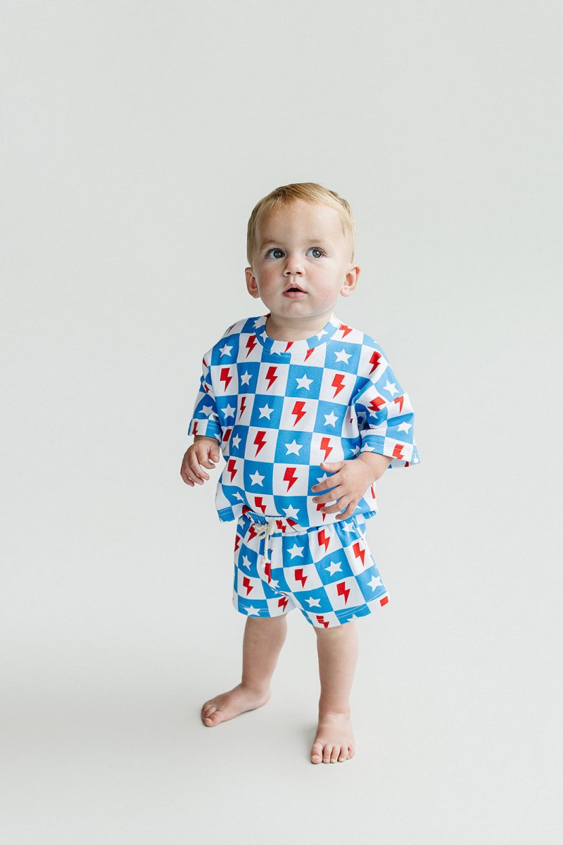 Shorts Set | Checks & Stars - LITTLE RAD THINGS