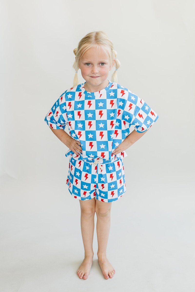 Shorts Set | Checks & Stars - LITTLE RAD THINGS