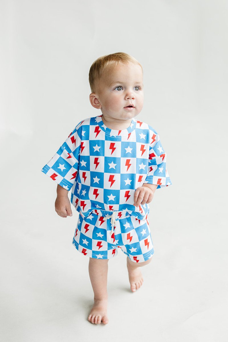 Shorts Set | Checks & Stars - LITTLE RAD THINGS