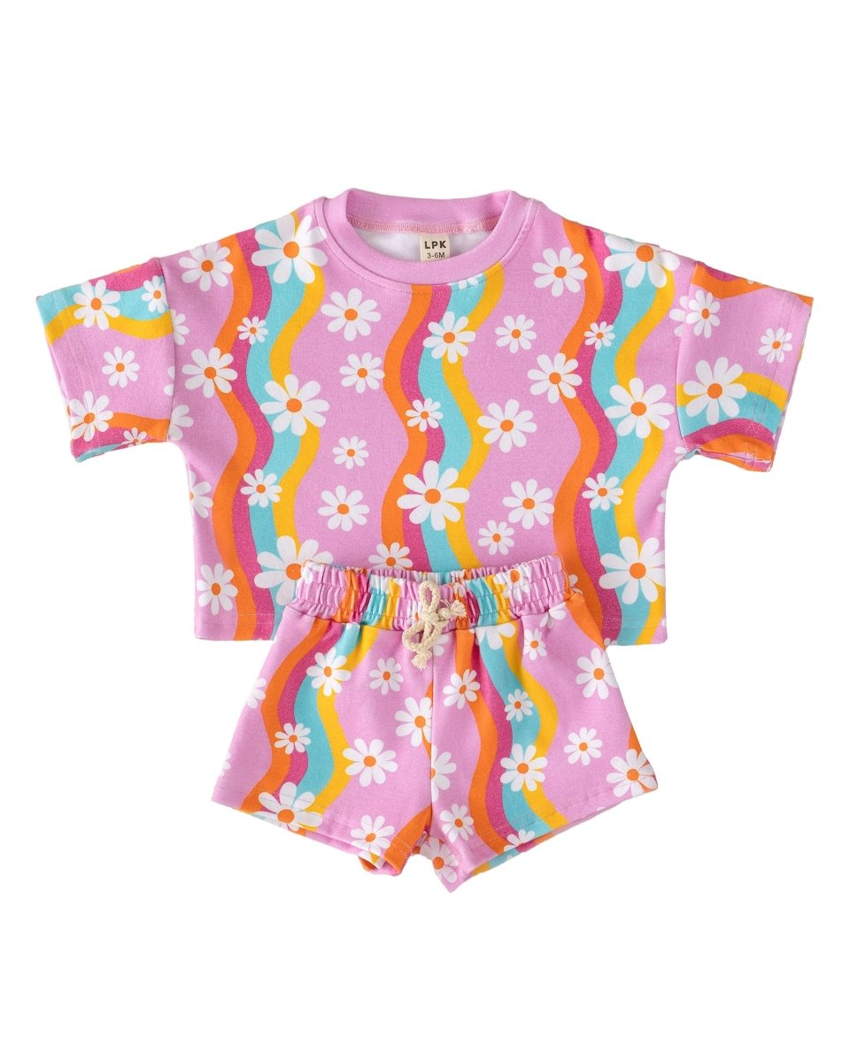 Shorts Set | Groovy Daisy - LITTLE RAD THINGS
