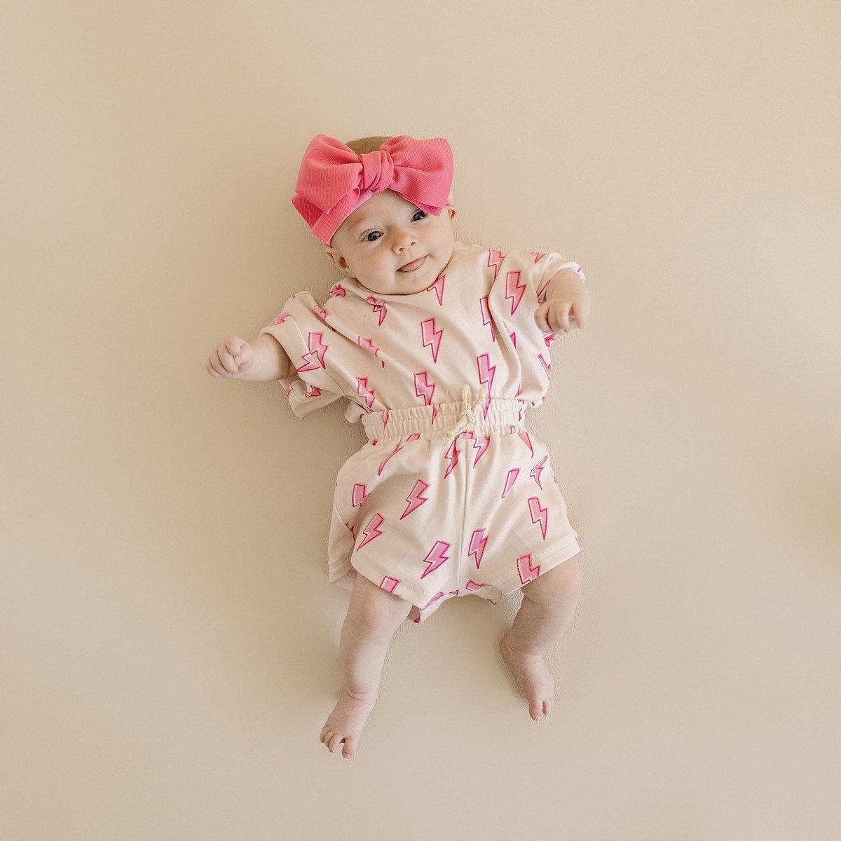 Shorts Set | Pink Bolts - LITTLE RAD THINGS