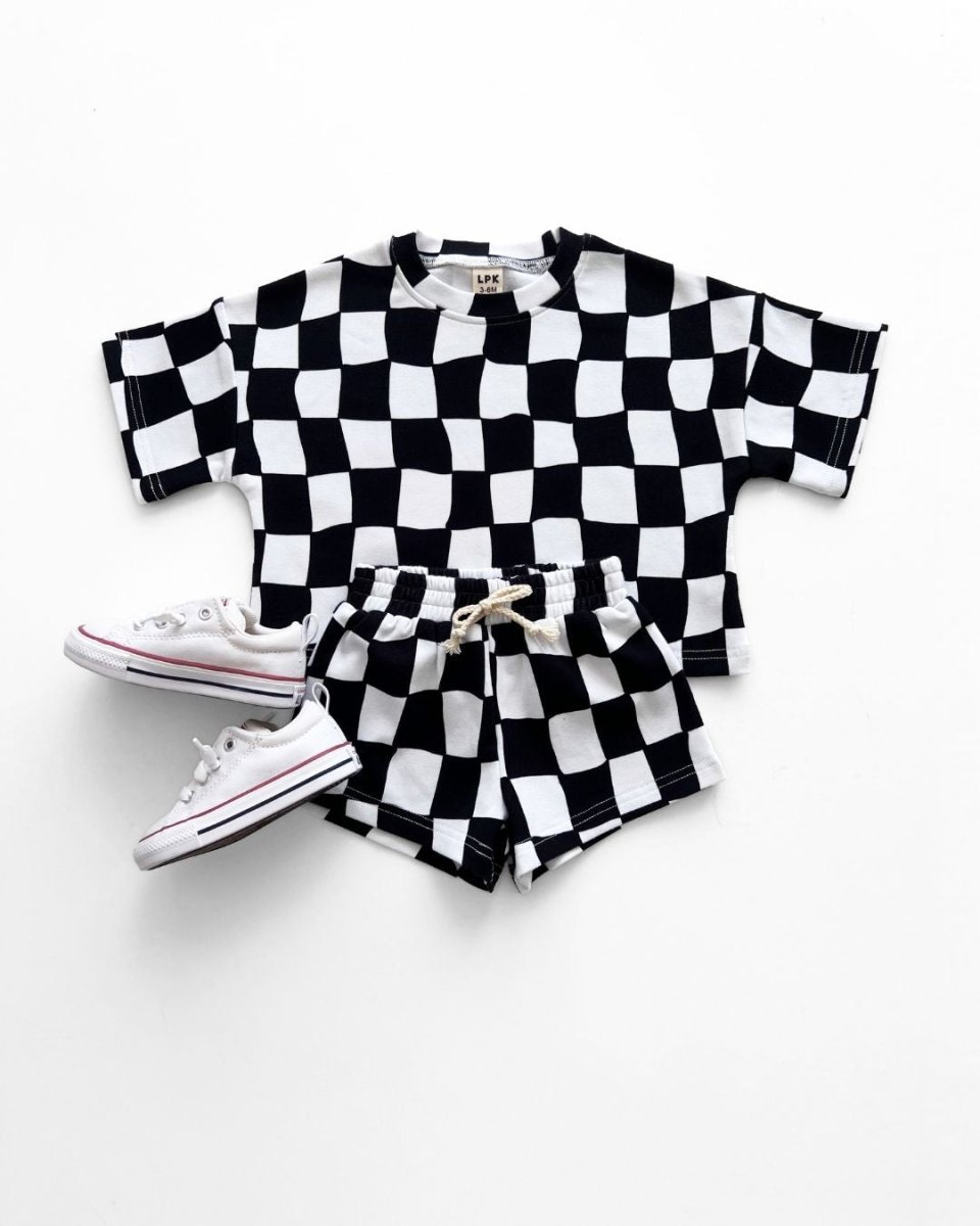 Shorts Set | Wavy Checkered - LITTLE RAD THINGS