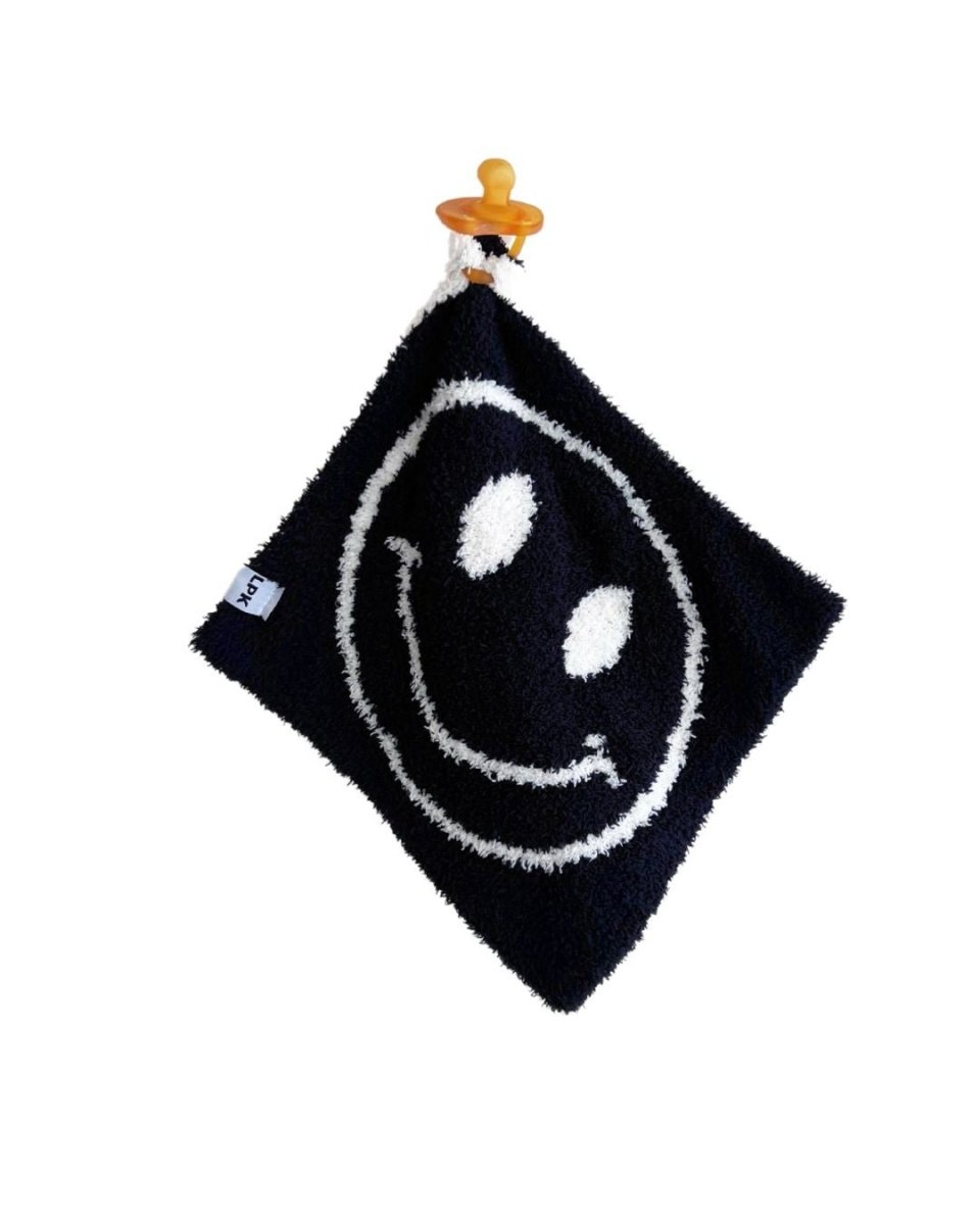 Smiley Plush Lovey | Black - LITTLE RAD THINGS