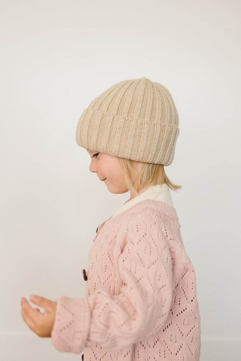 Tan Chunky Knit Beanie - LITTLE RAD THINGS