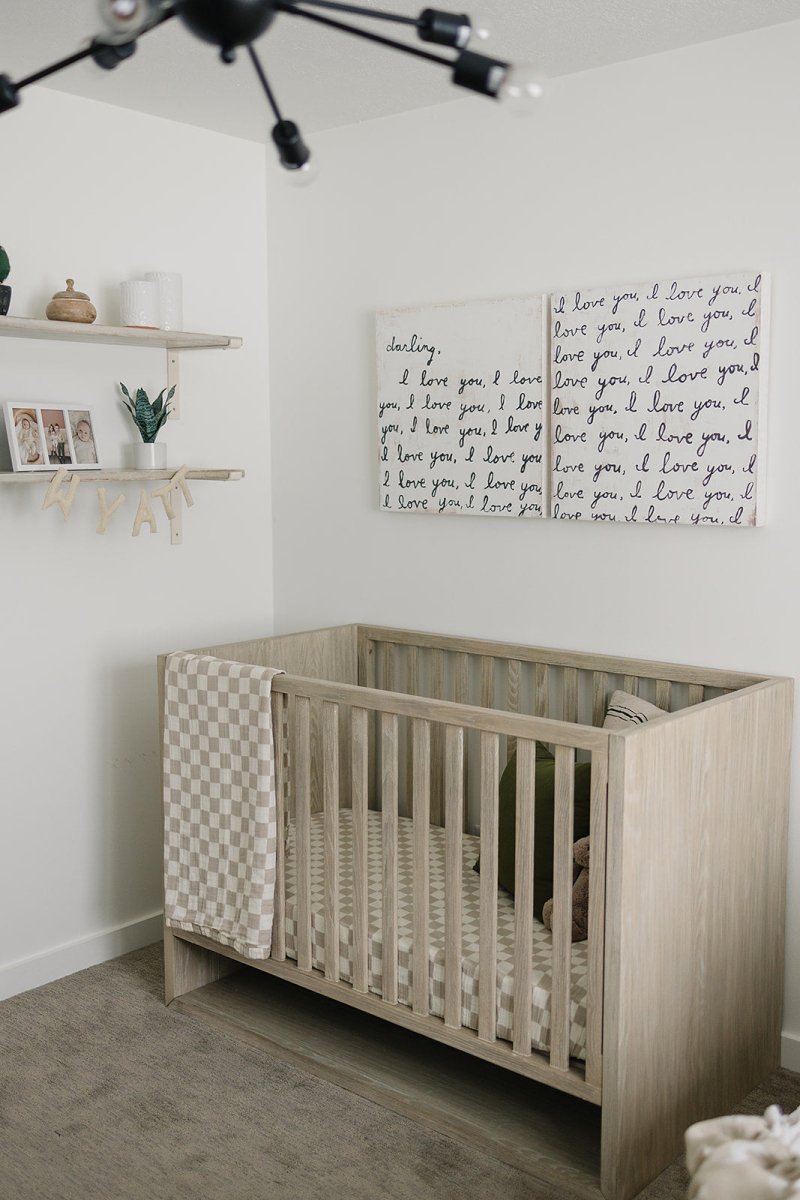 Taupe Checkered Muslin Quilt - LITTLE RAD THINGS