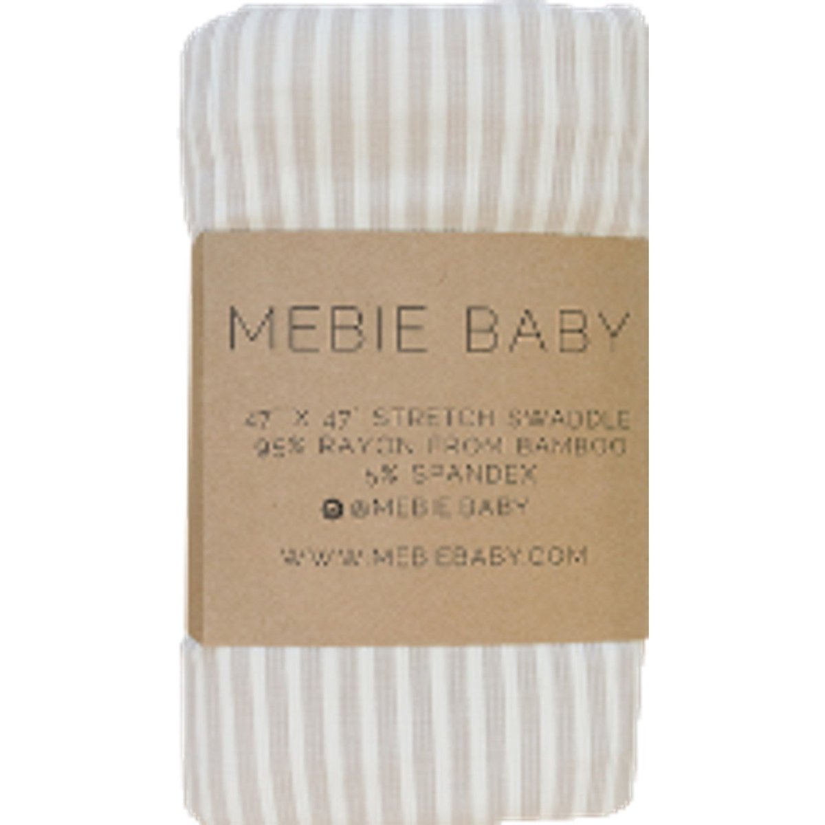 Taupe Stripe Ribbed Bamboo Stretch Swaddle - LITTLE RAD THINGS