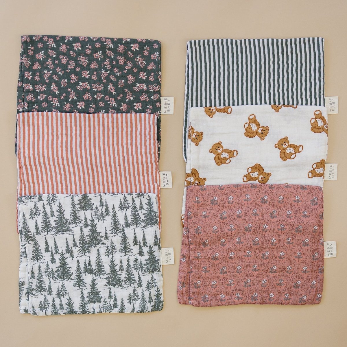 Teddy Bear Muslin Burp Cloth - LITTLE RAD THINGS