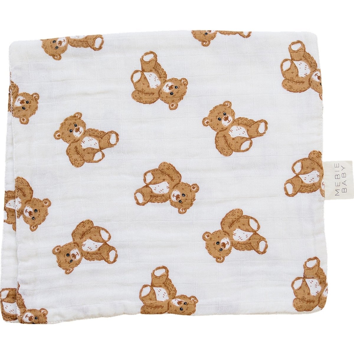 Teddy Bear Muslin Burp Cloth - LITTLE RAD THINGS