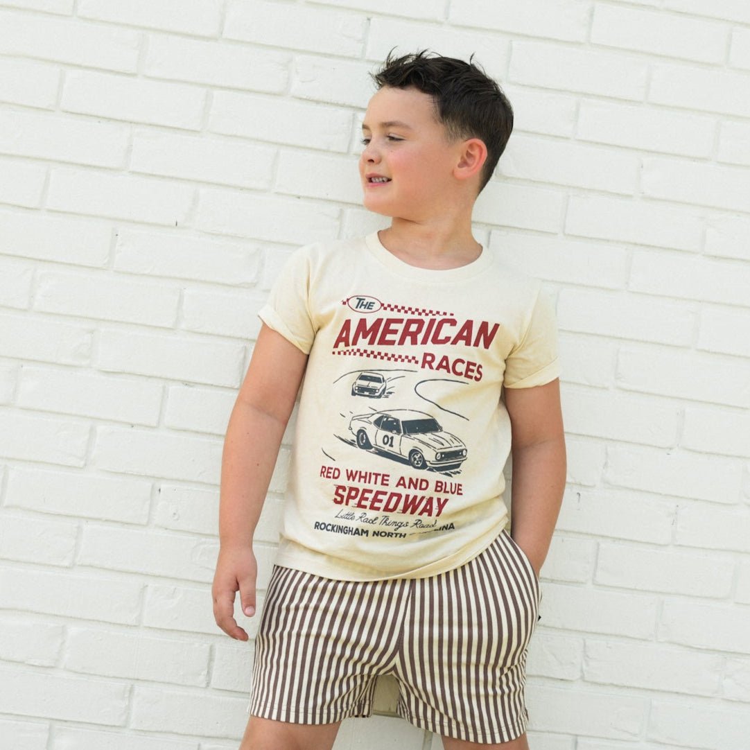 THE ALL AMERICAN RACES TEE - CREAM - LITTLE RAD THINGS