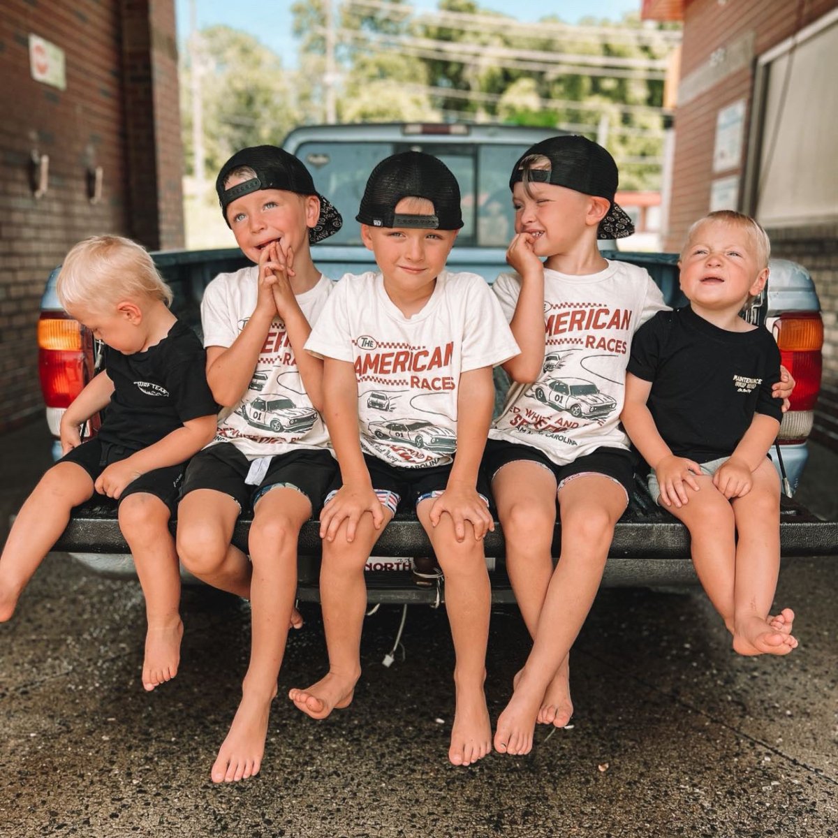 THE ALL AMERICAN RACES TEE - CREAM - LITTLE RAD THINGS