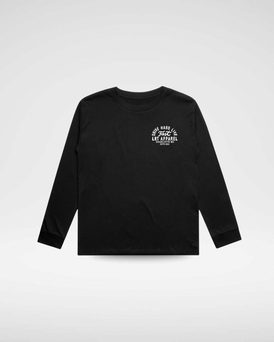 THE APEX LONG SLEEVE TEE - SOLID BLACK - LITTLE RAD THINGS