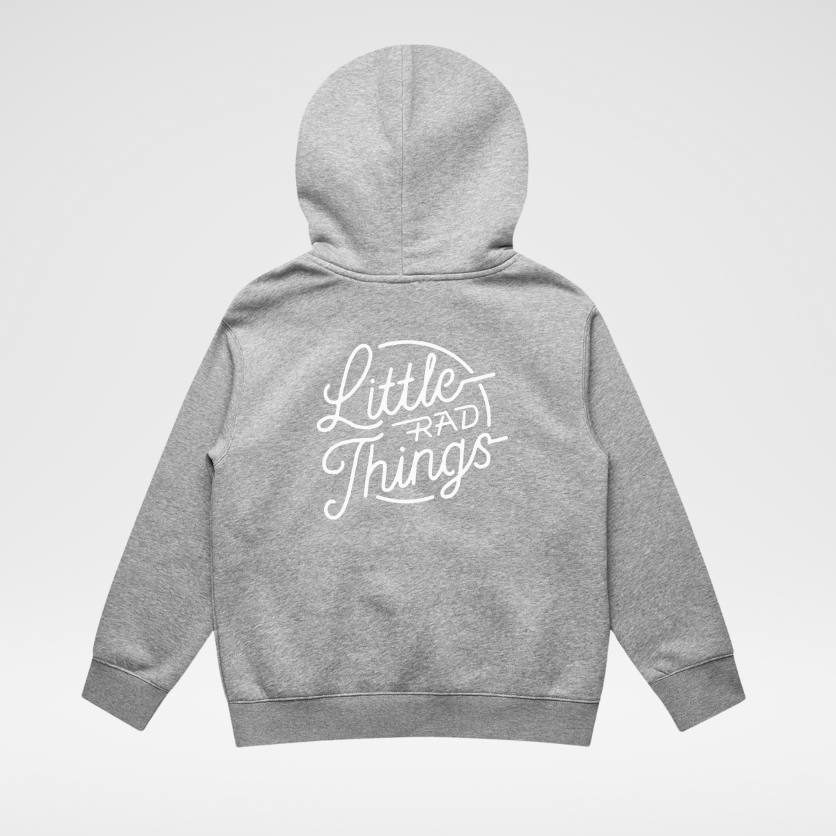 THE CIRCLE LOGO HOODIE - RECYCLED HEATHER GRAY - LITTLE RAD THINGS