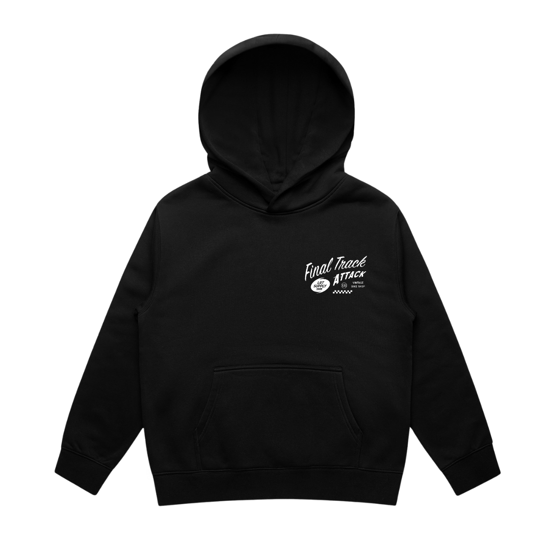 THE FINAL TRACK ATTACK HOODIE - RECYCLED BLACK - LITTLE RAD THINGS