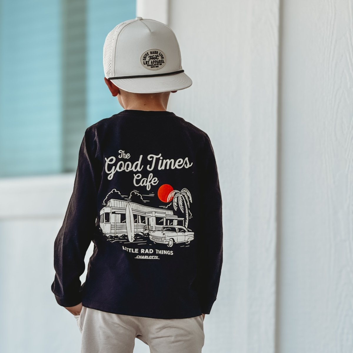 THE GOOD TIMES CAFE LONG SLEEVE - SOLID BLACK - LITTLE RAD THINGS