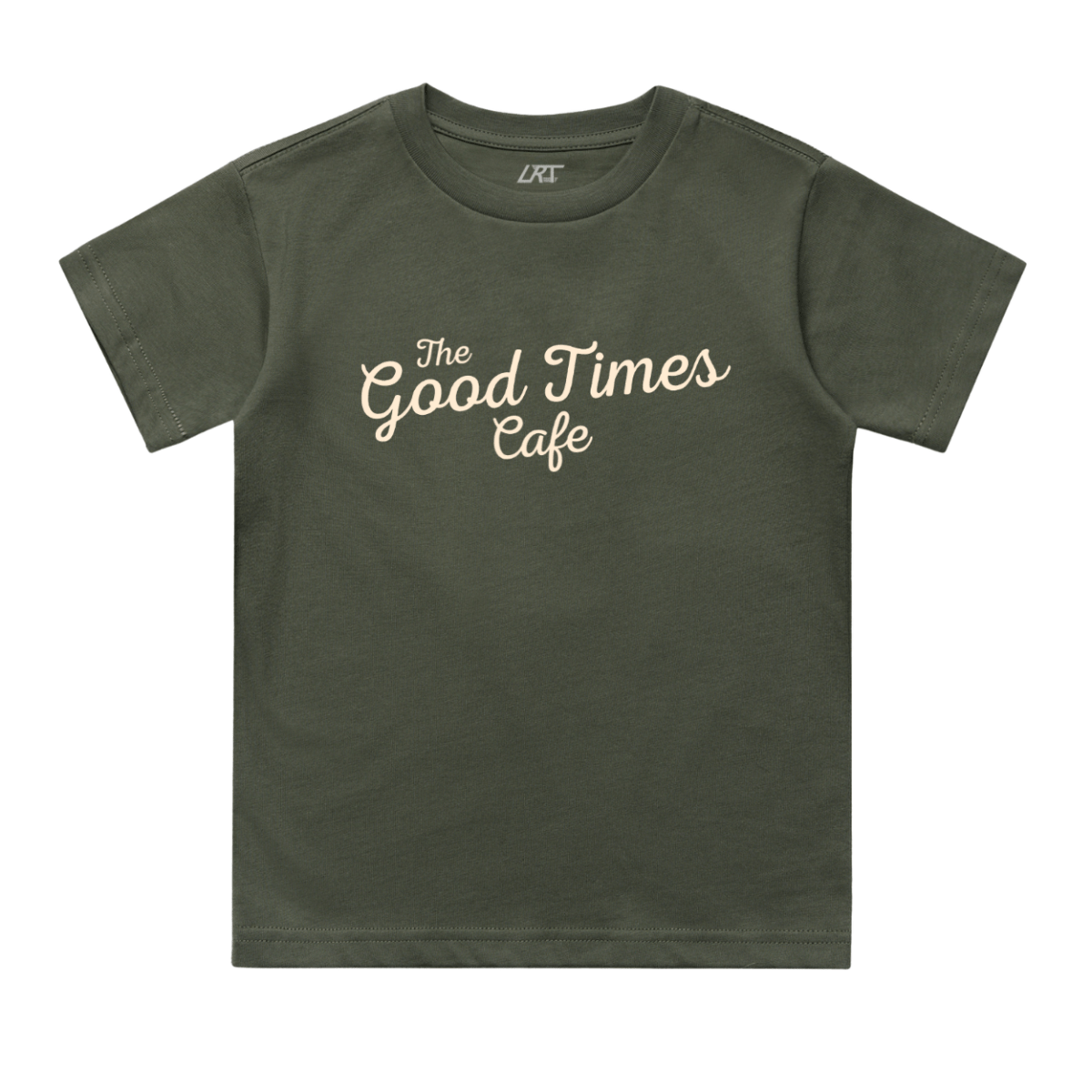 THE GOOD TIMES CAFE TEE - OLIVE - LITTLE RAD THINGS