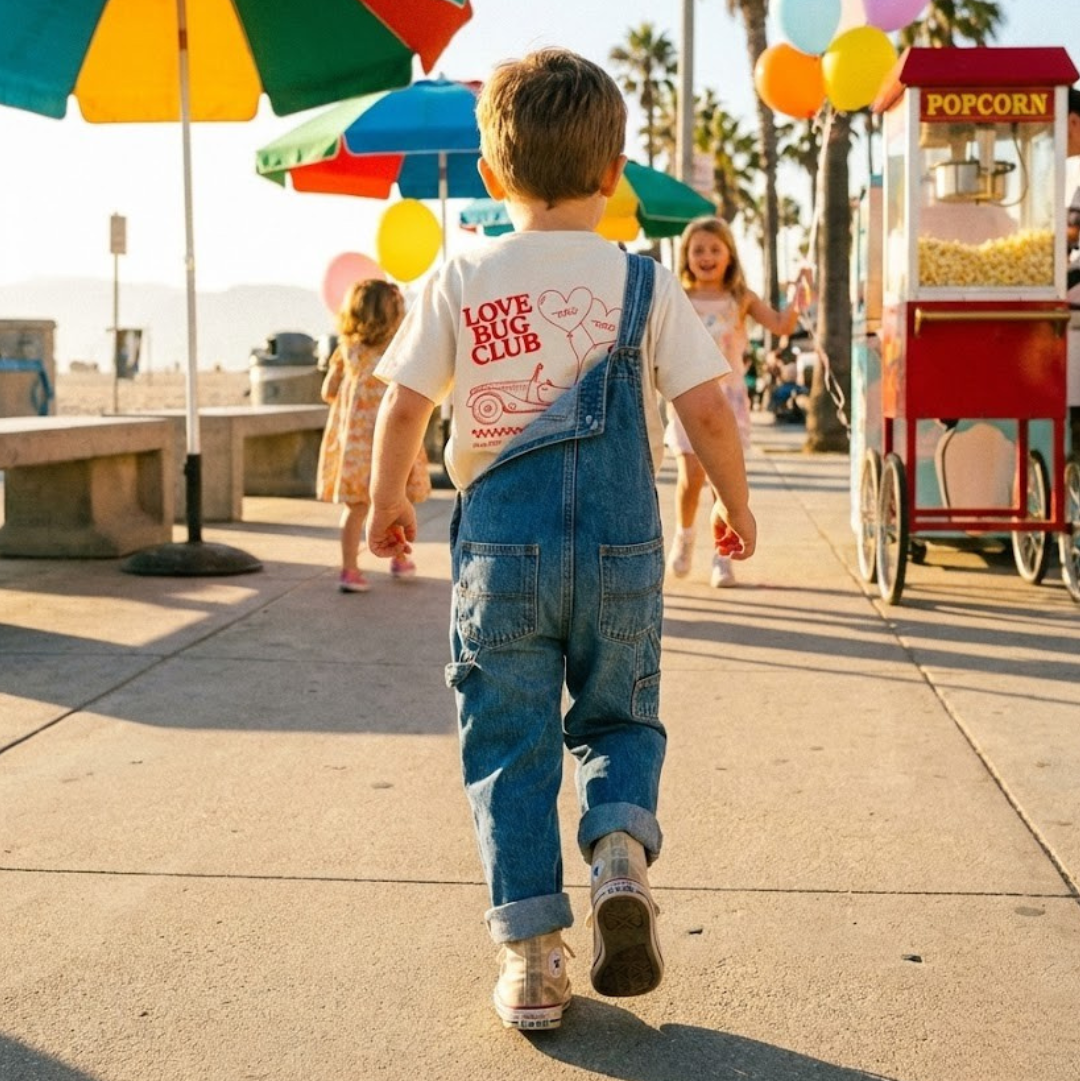 THE LOVE BUG CLUB TEE - VINTAGE CREAM - LITTLE RAD THINGS