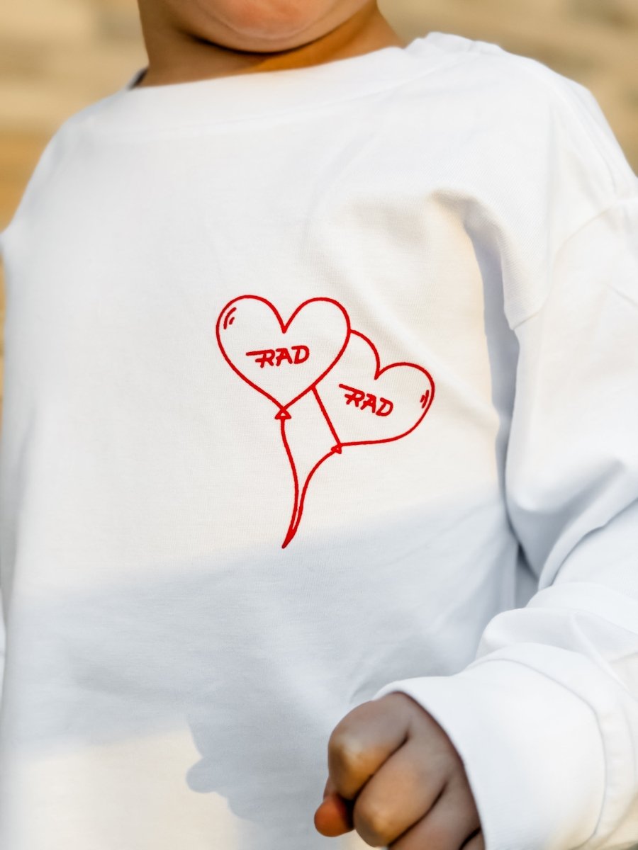 THE LOVE BUG CLUB TEE - WHITE LONG SLEEVE - LITTLE RAD THINGS