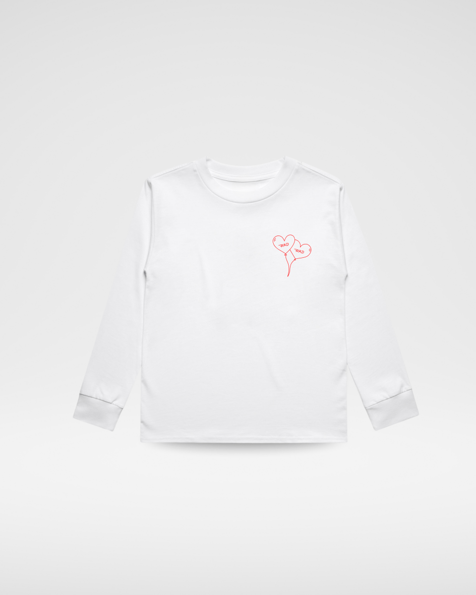 THE LOVE BUG CLUB TEE - WHITE LONG SLEEVE - LITTLE RAD THINGS
