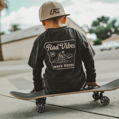 THE MAVERICKS TEE - FADED BLACK - LITTLE RAD THINGS