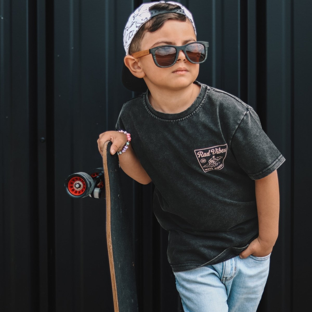 THE MAVERICKS TEE - FADED BLACK - LITTLE RAD THINGS