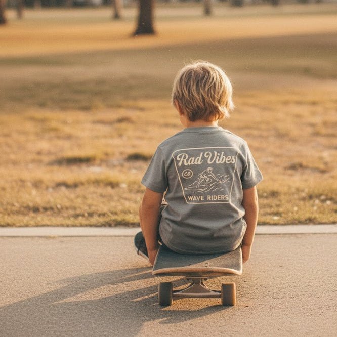 THE MAVERICKS TEE - FADED GREY - LITTLE RAD THINGS