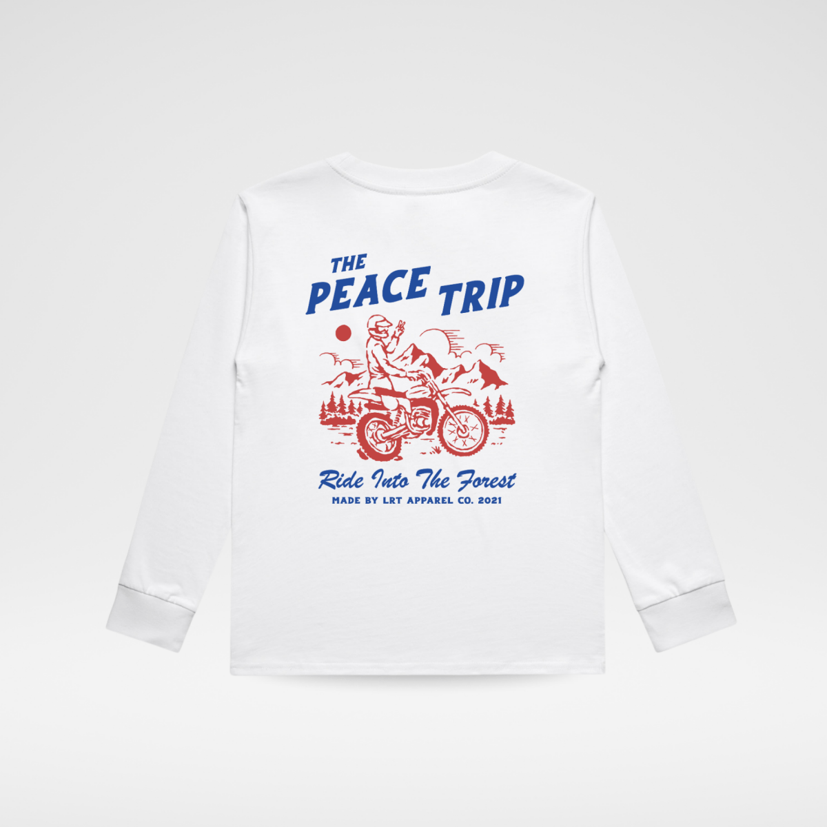 THE PEACE TRIP LONG SLEEVE TEE - WHITE - LITTLE RAD THINGS