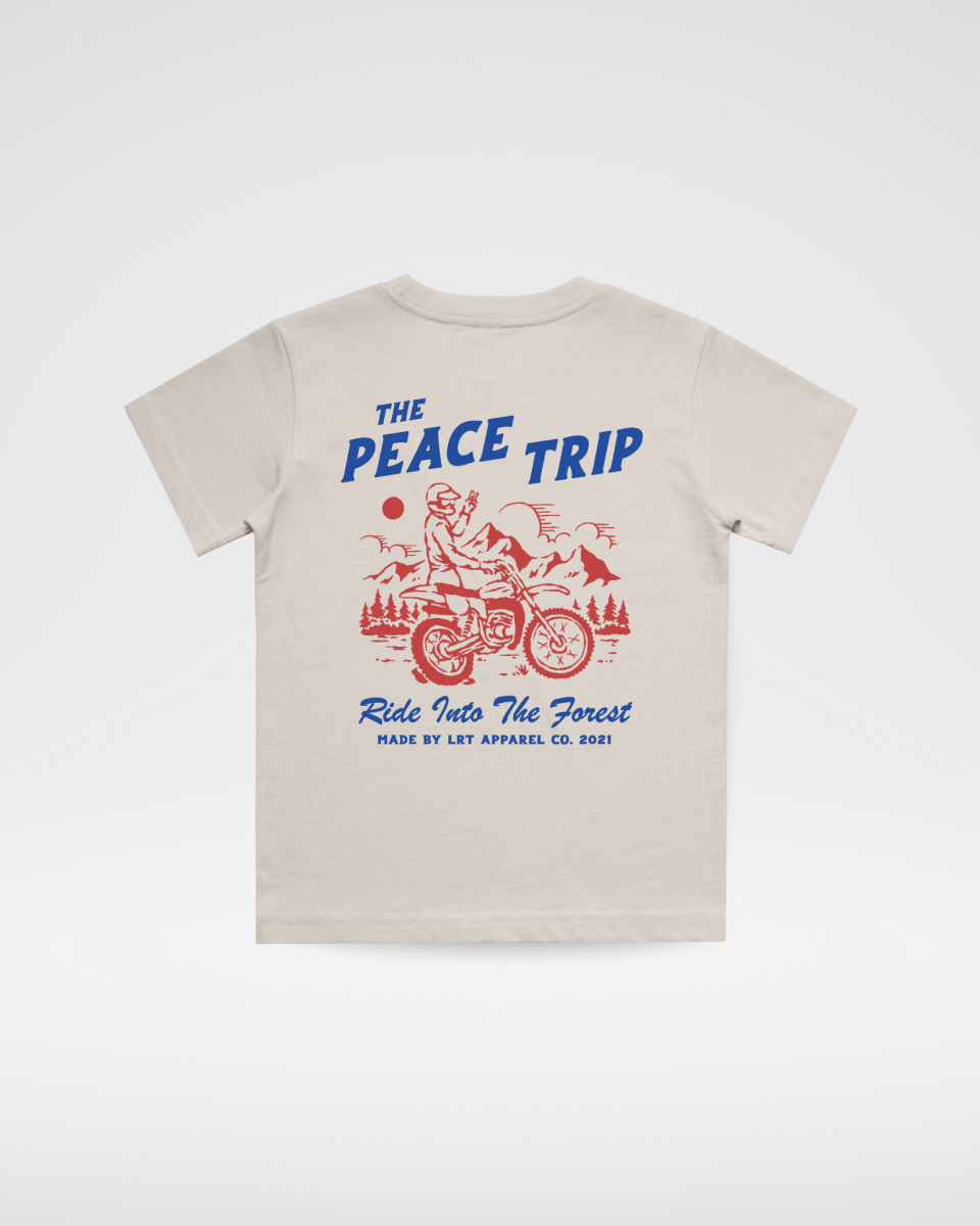 THE PEACE TRIP TEE - VINTAGE CREAM - LITTLE RAD THINGS