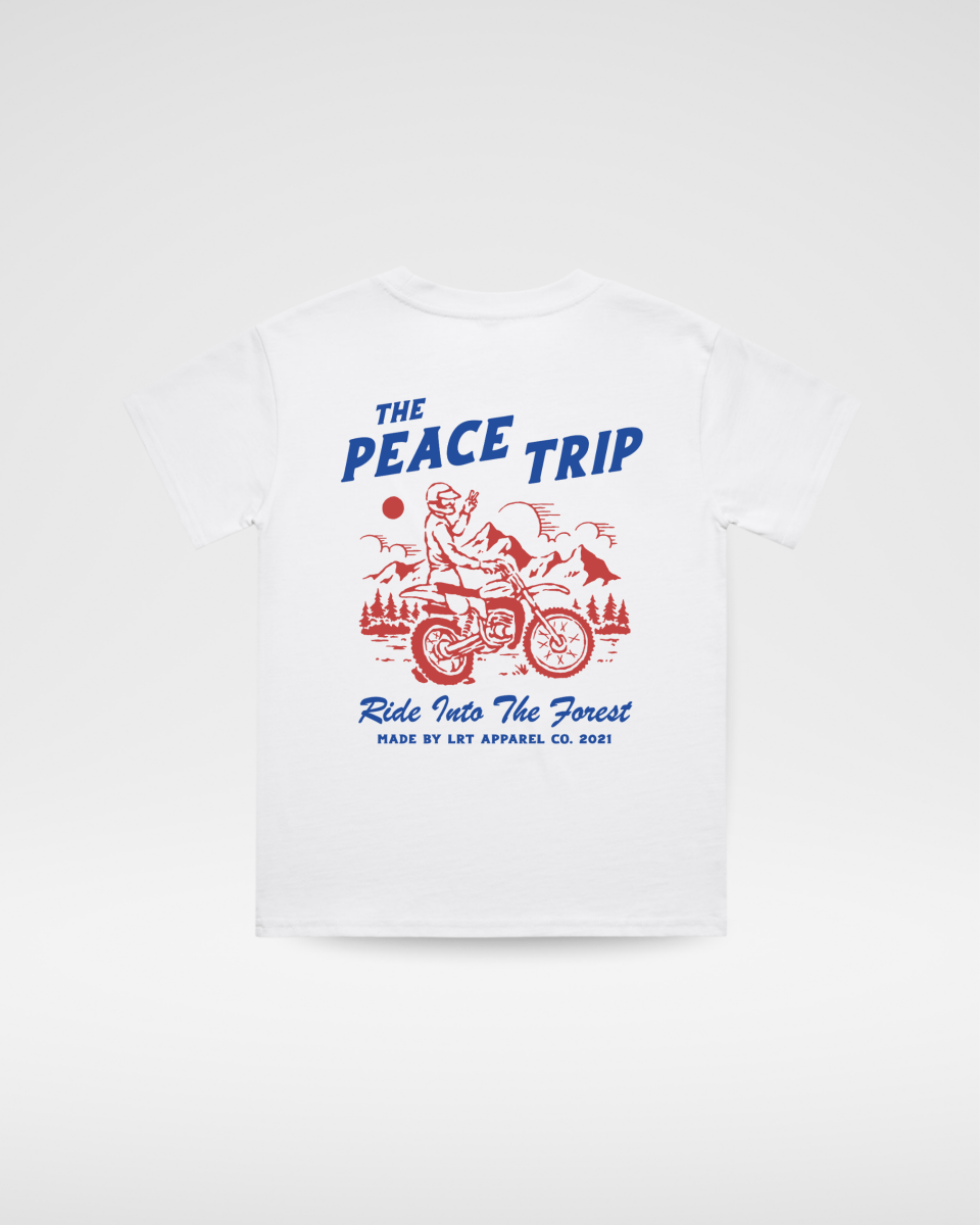 THE PEACE TRIP TEE - WHITE - LITTLE RAD THINGS