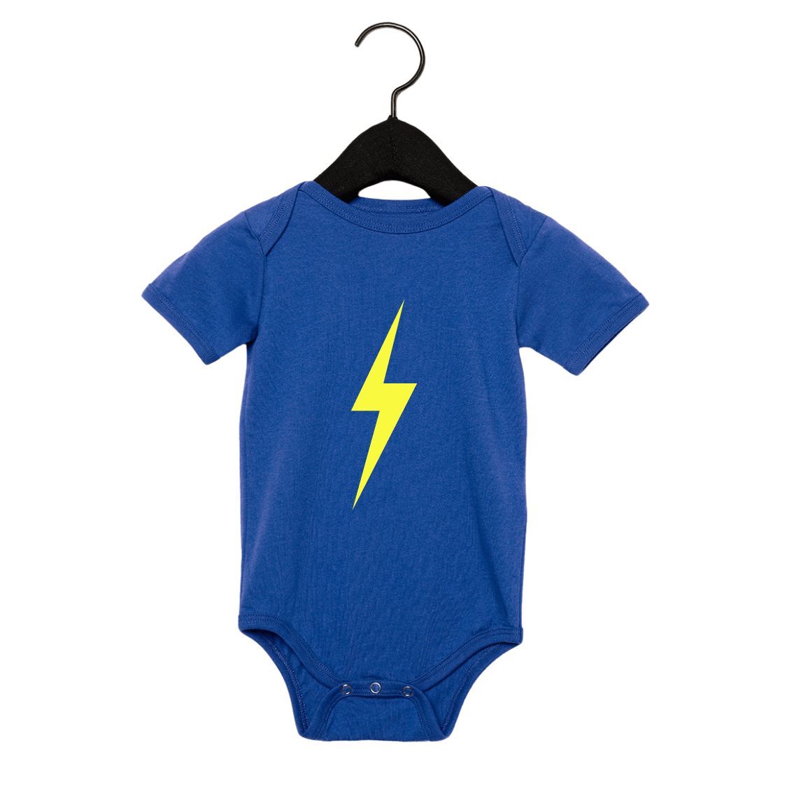 THE SPARK NEON YELLOW ONESIE - ROYAL - LITTLE RAD THINGS