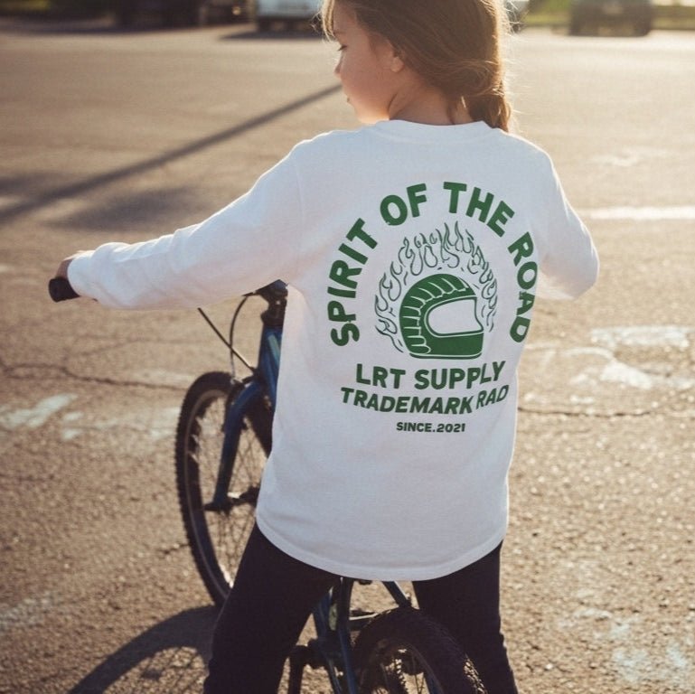 THE SPIRIT RIDER LONG SLEEVE TEE - WHITE - LITTLE RAD THINGS