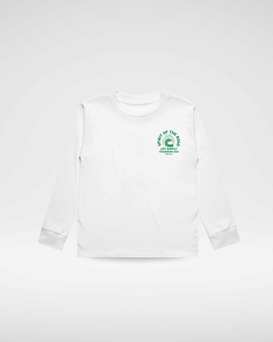 THE SPIRIT RIDER LONG SLEEVE TEE - WHITE - LITTLE RAD THINGS
