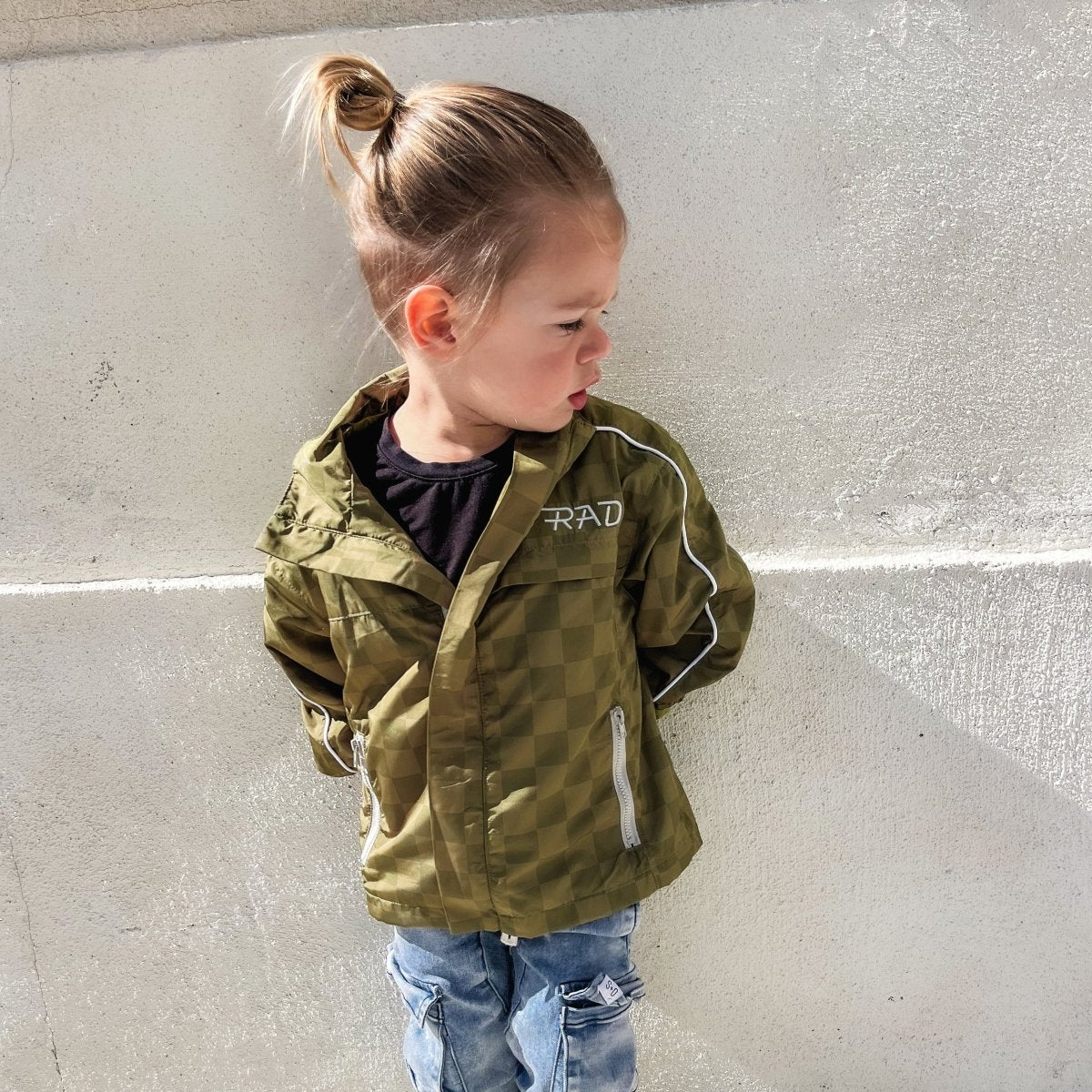 THE STORM RIDER WATERPROOF JACKET - ARMY GREEN - LITTLE RAD THINGS