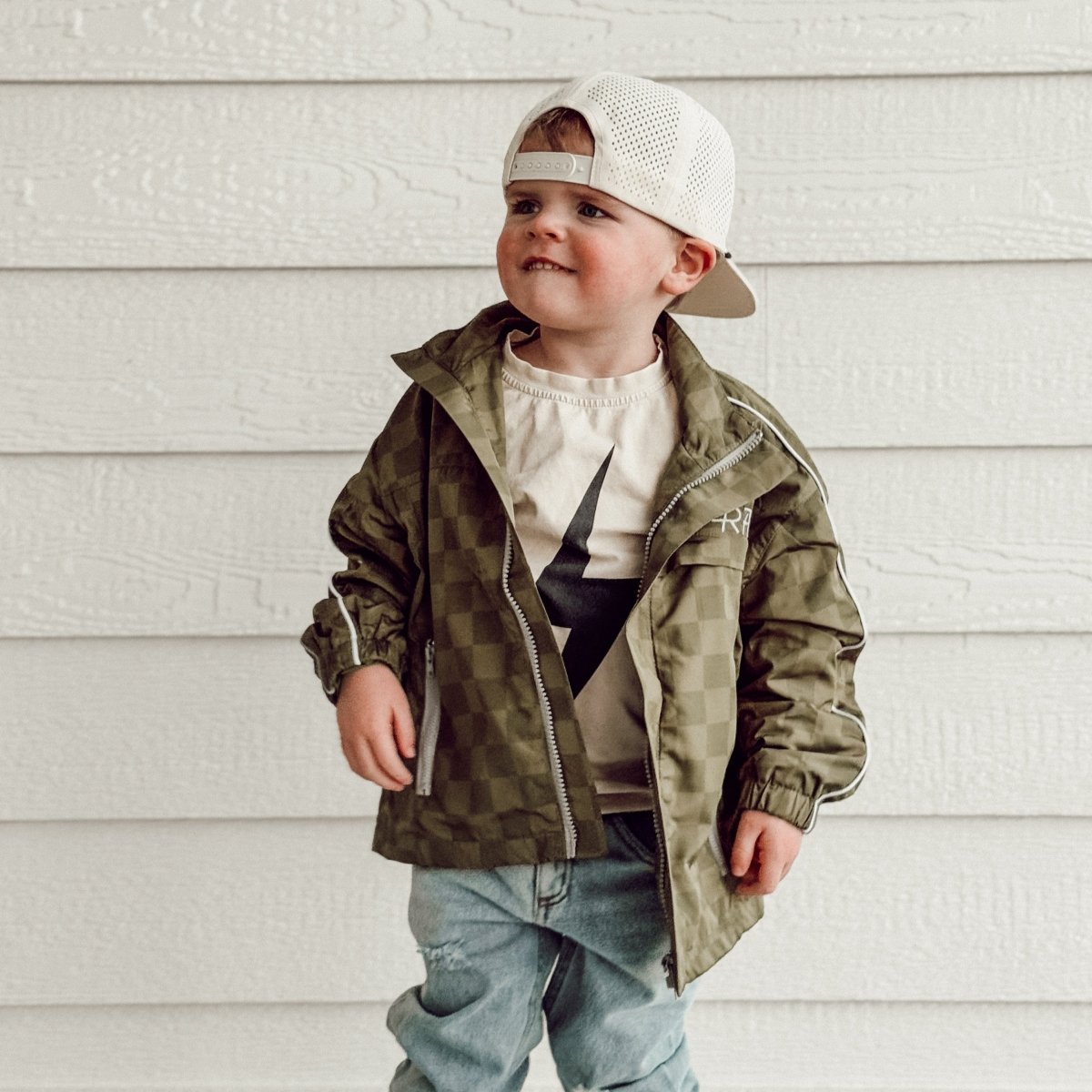 THE STORM RIDER WATERPROOF JACKET - ARMY GREEN - LITTLE RAD THINGS