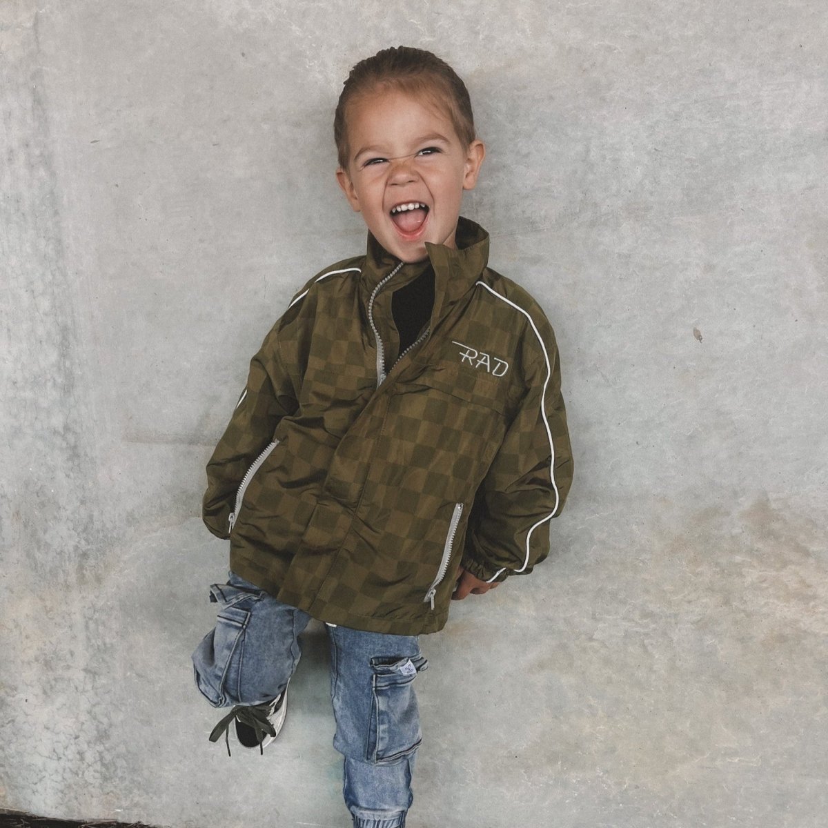 THE STORM RIDER WATERPROOF JACKET - ARMY GREEN - LITTLE RAD THINGS