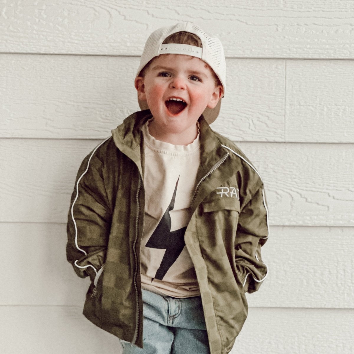 THE STORM RIDER WATERPROOF JACKET - ARMY GREEN - LITTLE RAD THINGS