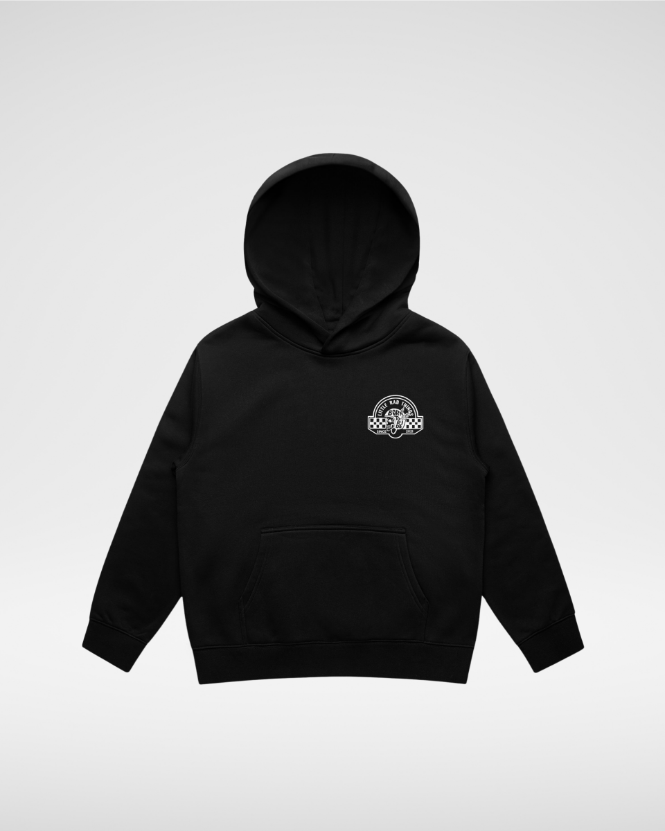 THE TIL DEATH HOODIE - RECYCLED BLACK - LITTLE RAD THINGS