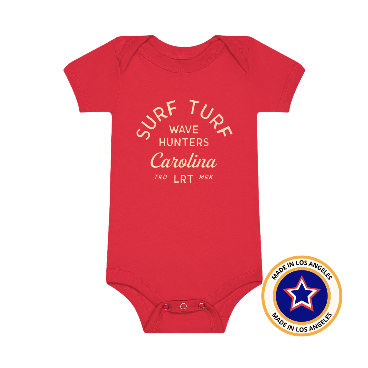 THE WAVE HUNTER ONESIE - RED - LITTLE RAD THINGS