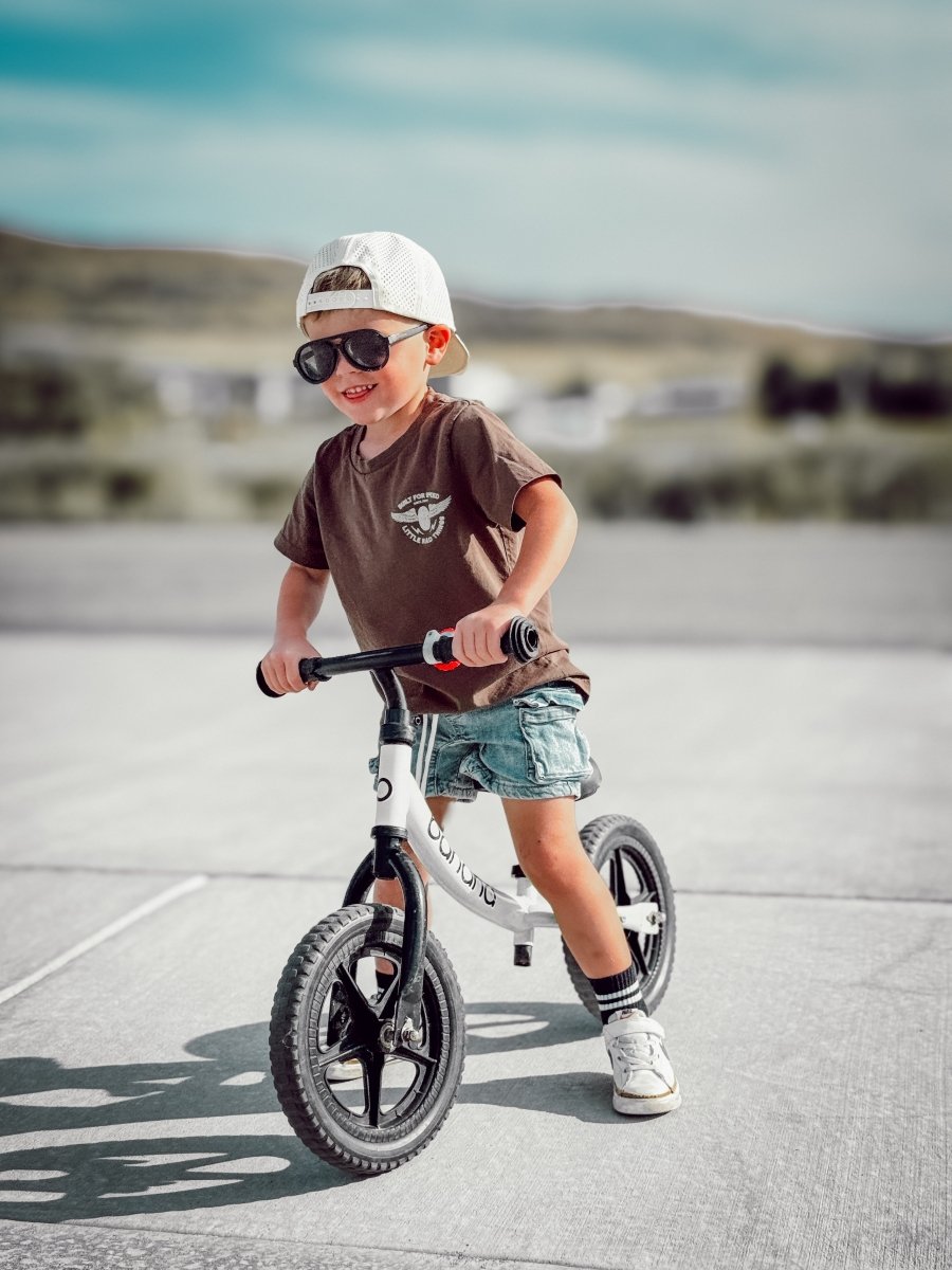 THE WINGED MECHANIC TEE - BROWN - LITTLE RAD THINGS