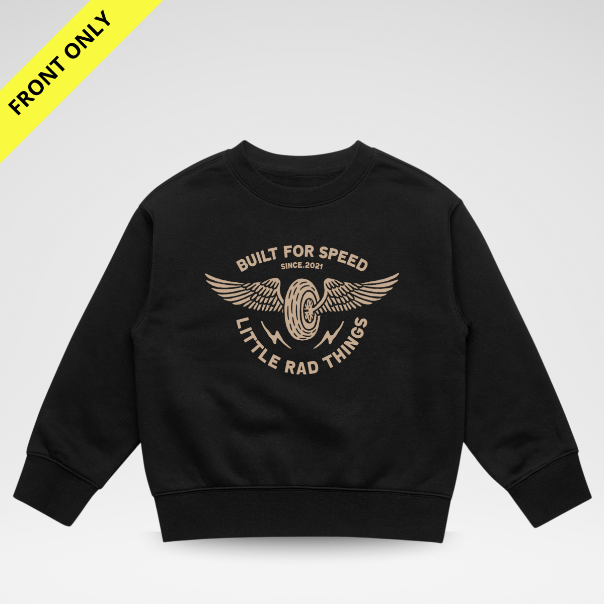 WINGED MECHANIC CREWNECK - FRONT ONLY - LITTLE RAD THINGS