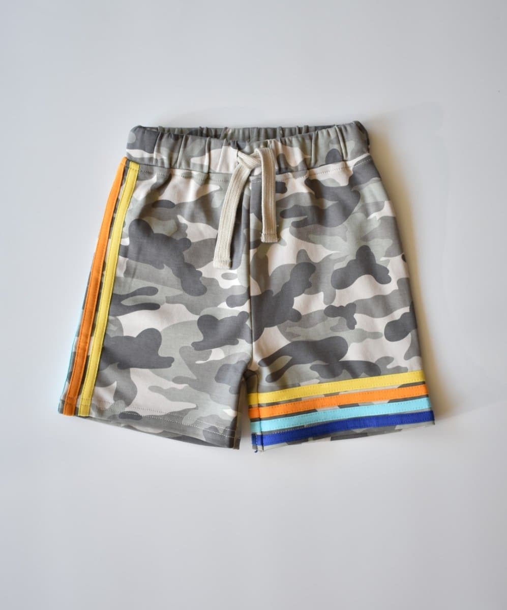 Camo Side Stripe Shorts - LITTLE RAD THINGS
