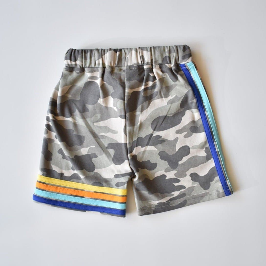 Camo Side Stripe Shorts - LITTLE RAD THINGS